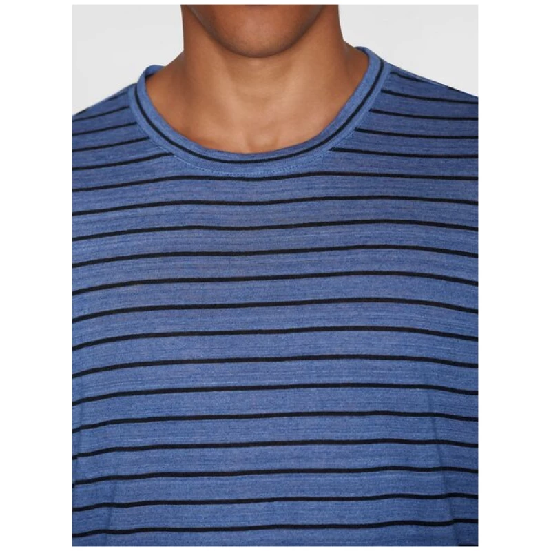 KnowledgeCotton Apparel T-Shirt - Regular Linen Striped - aus 100% biologischen Leinen