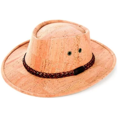 Kork-Deko Cowboyhut aus Korkstoff - beige oder braun (Korkhut, Hut aus Kork, Korkstoff)