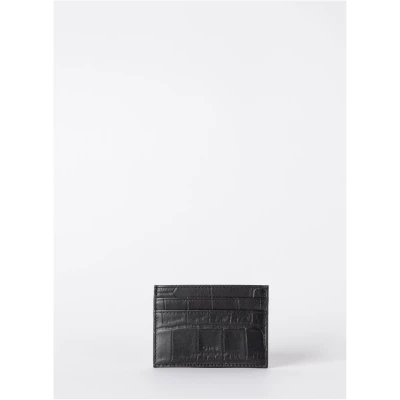 Marks Cardcase - Black Classic Croco - Minimal Leather Holder