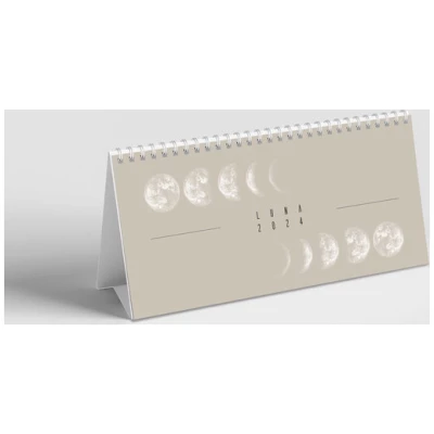 Mondkalender 2024 - Tischkalender - schwarz, beige // ShellyCreates