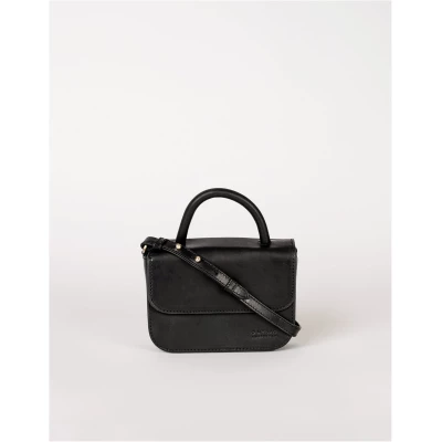 Nano Bag - Black Classic Leather - Mini Crossbody Bag Removable Strap