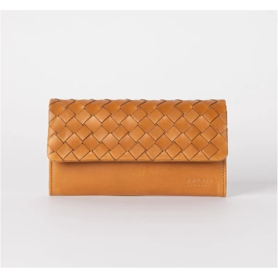 Paus Pouch - Cognac Woven Classic Leather - Woven Leather Wallet