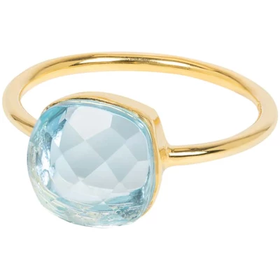 Sophia Blue Topaz Gold Ring