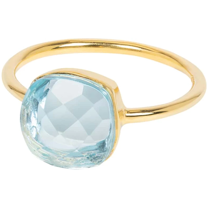 Sophia Blue Topaz Gold Ring