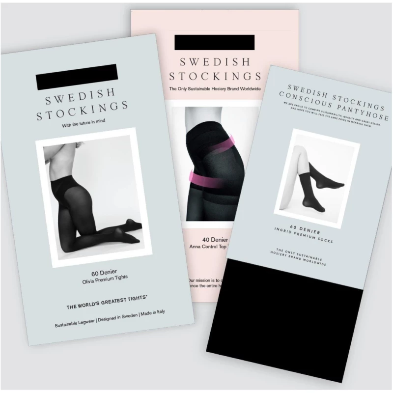 Swedish Stockings Damen vegan Bestsellerset! Olivia, Anna & Ingrid Socke Schwarz
