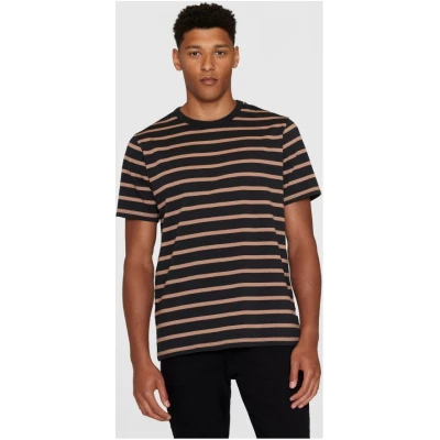 T-Shirt Striped Braun