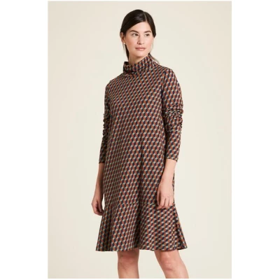 TRANQUILLO Rollkragen Jersey Kleid versch. Muster (W23E07)