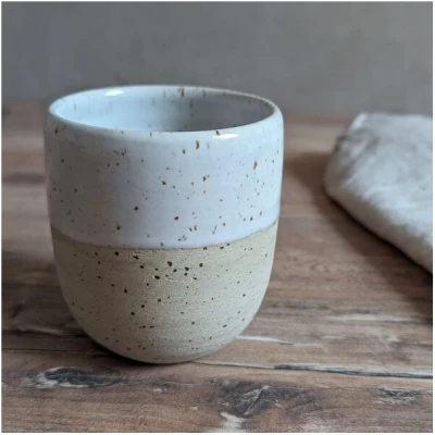 Töpferei am Wald Kaffeebecher handgemachte Keramik / Becher ohne Henkel