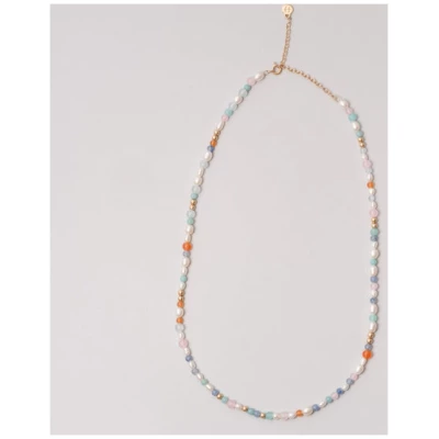 fejn jewelry Kette 'summer pearl' mit Süsswasserperlen und Halbedelsteinen