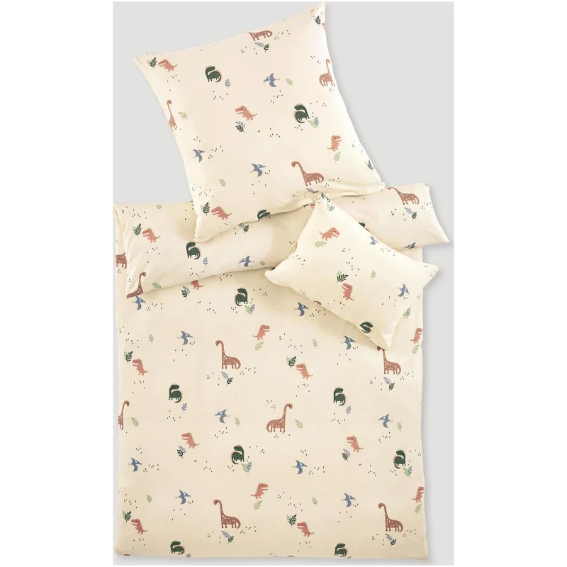 hessnatur Baby-und Kinderbettwäsche Jersey aus Bio-Baumwolle - grün - Größe 135x200 / 80x80 cm