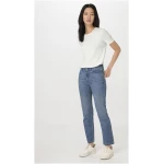 hessnatur Damen Jeans BEA High Rise Straight Cropped aus Bio-Denim - blau - Größe 32/30