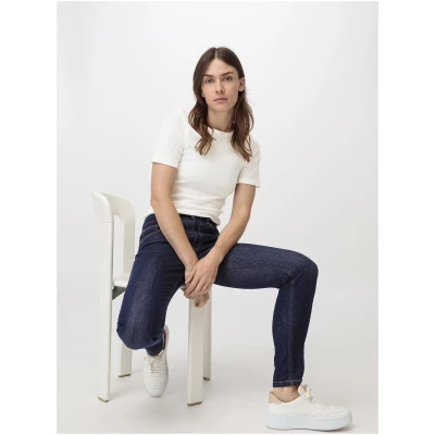 hessnatur Damen Jeans LINA Mid Rise Skinny aus Bio-Denim - blau - Größe 25/30
