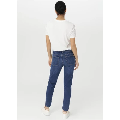 hessnatur Damen Jeans LINA Mid Rise Skinny aus Bio-Denim - blau - Größe 26/30