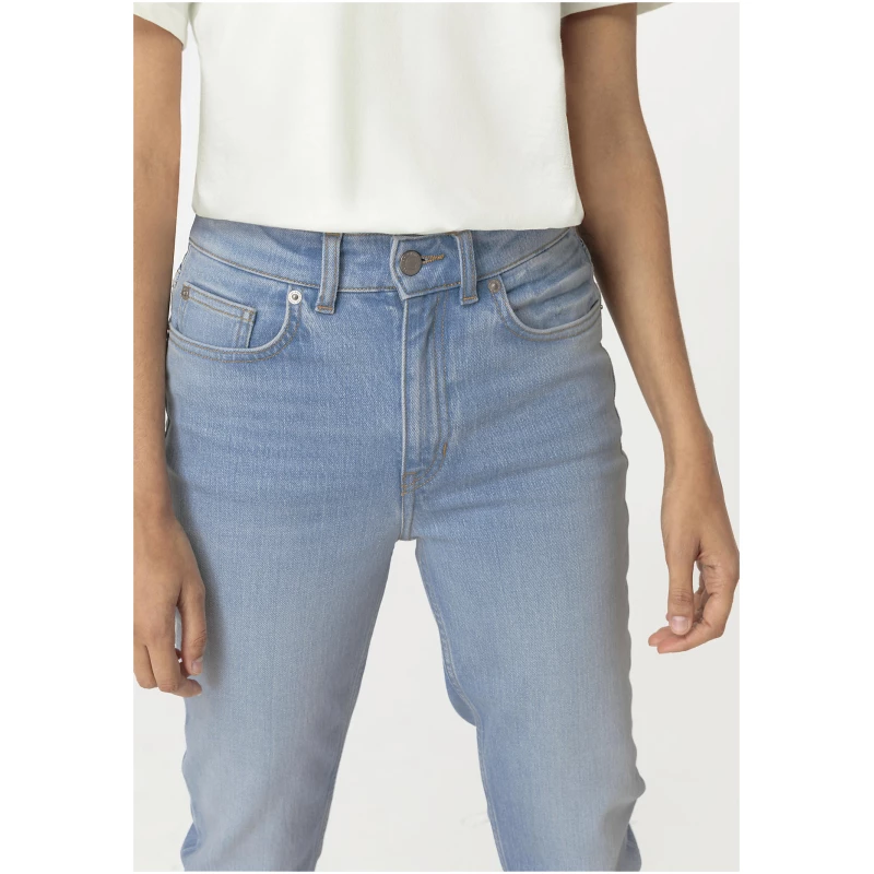hessnatur Damen Jeans LINN High Rise Slim aus Bio-Denim - blau - Größe 28/30