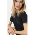 hessnatur Damen Jersey Kleid Midi Regular aus Bio-Baumwolle - schwarz - Größe 34