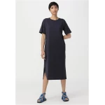 hessnatur Damen Jersey-Kleid aus Bio-Baumwolle - blau - Größe 38