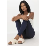 hessnatur Damen Leggings Regular Cut PURE BALANCE aus Bio-Baumwolle und Tencel™ Modal - blau - Größe 34