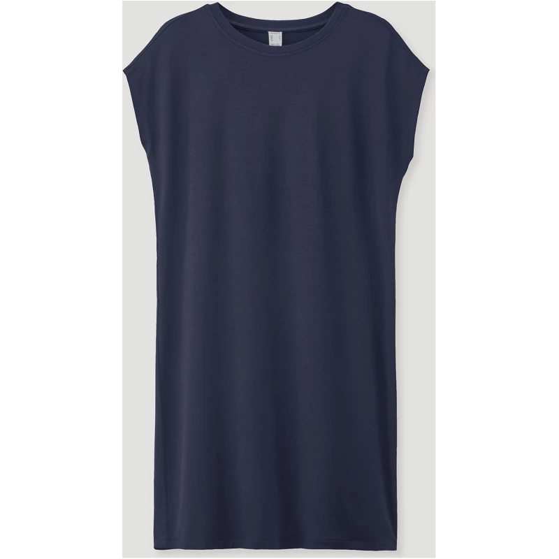 hessnatur Damen Nachthemd Regular PURE FLOW aus TENCEL™ Modal - blau - Größe 34