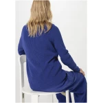 hessnatur Damen Pullover Regular aus Bio-Baumwolle - blau - Größe 38