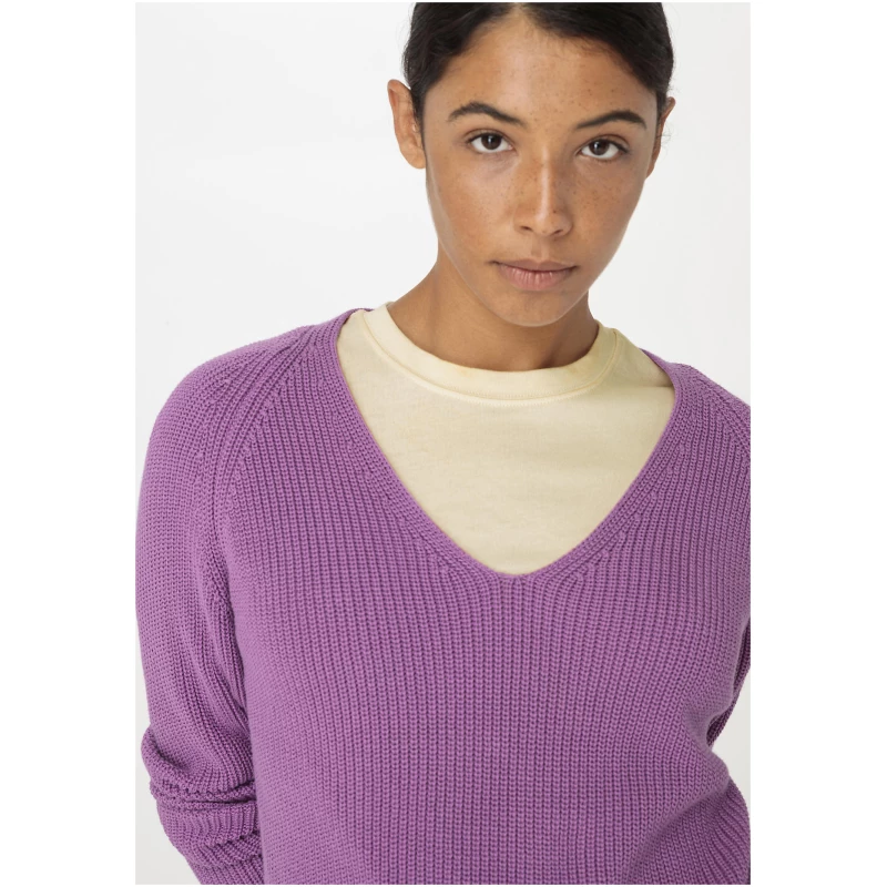 hessnatur Damen Pullover Regular aus Bio-Baumwolle - lila - Größe 38
