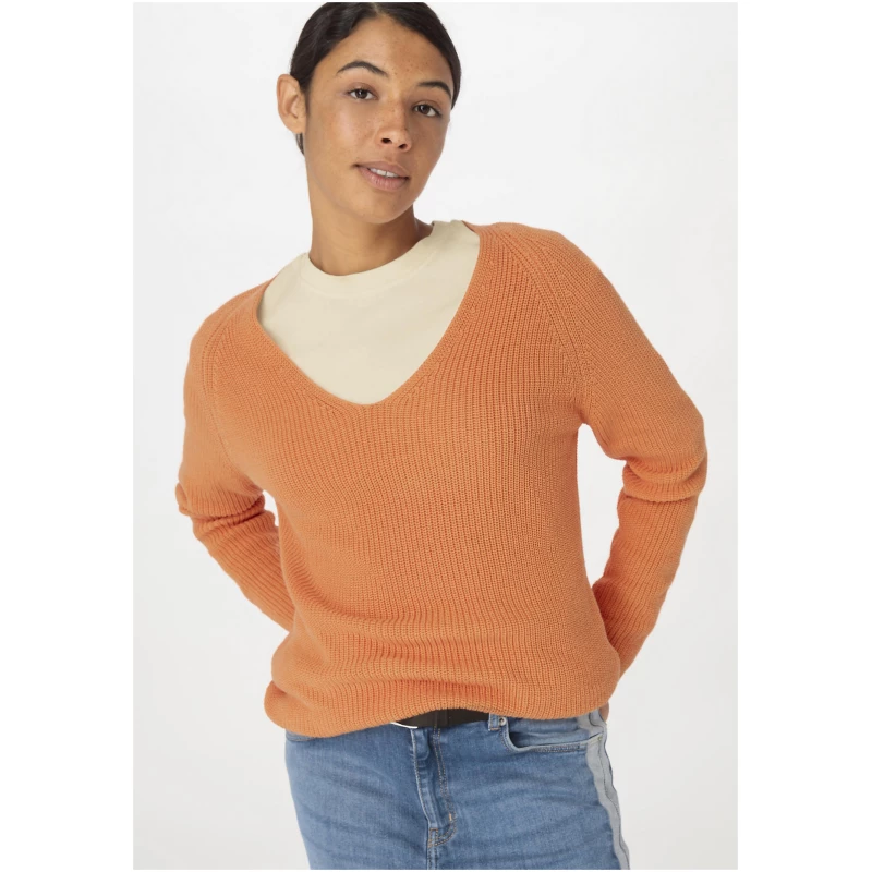 hessnatur Damen Pullover Regular aus Bio-Baumwolle - orange - Größe 34