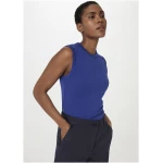 hessnatur Damen Softrib Top Slim aus Bio-Baumwolle und TENCEL™ Modal - blau - Größe 34