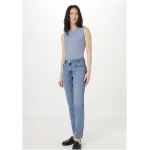 hessnatur Damen Softrib Top Slim aus Bio-Baumwolle und TENCEL™ Modal - blau - Größe 36