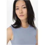 hessnatur Damen Softrib Top Slim aus Bio-Baumwolle und TENCEL™ Modal - blau - Größe 36
