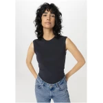 hessnatur Damen Softrib Top Slim aus Bio-Baumwolle und TENCEL™ Modal - blau - Größe 38