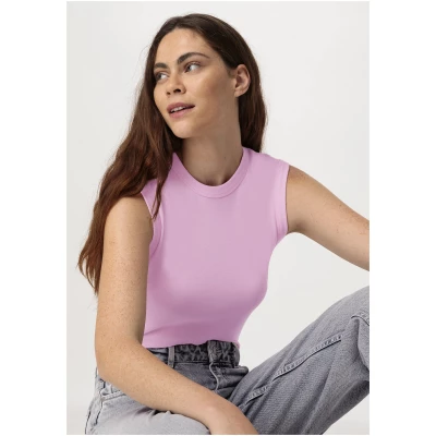 hessnatur Damen Softrib Top Slim aus Bio-Baumwolle und TENCEL™ Modal - rosa - Größe 34