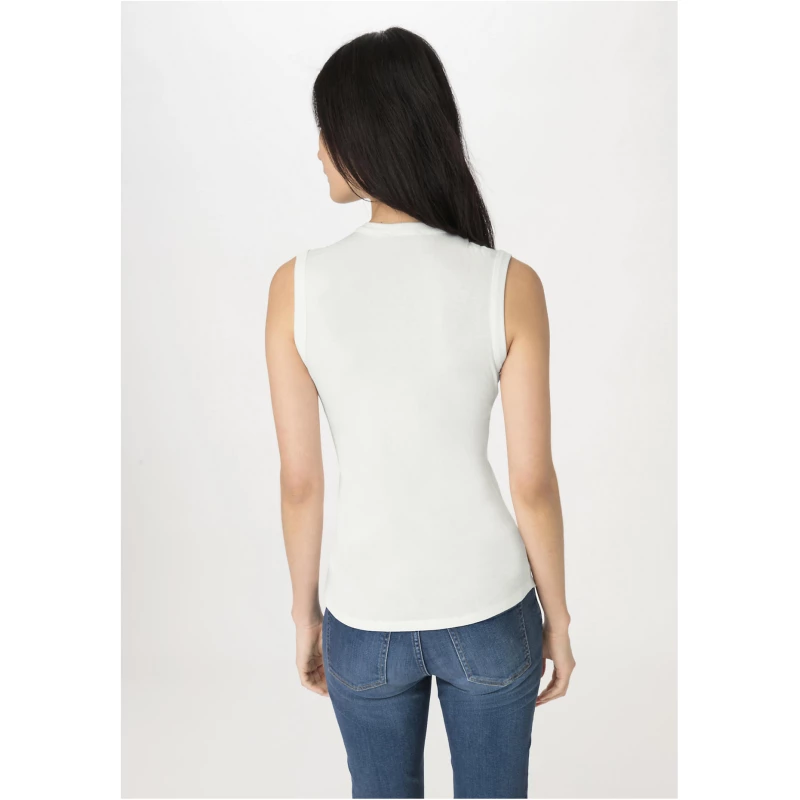 hessnatur Damen Softrib Top Slim aus Bio-Baumwolle und TENCEL™ Modal - weiß - Größe 34