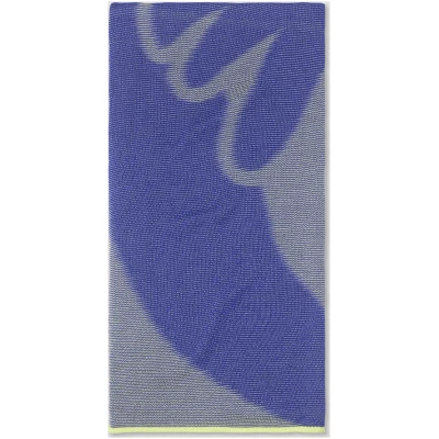 hessnatur Damen Strickschal aus Bio-Baumwolle - blau - Größe 70x200 cm
