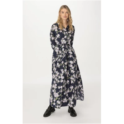 hessnatur Damen WUNDERKIND X HESSNATUR Kleid aus Bio-Baumwolle - blau - Größe 34