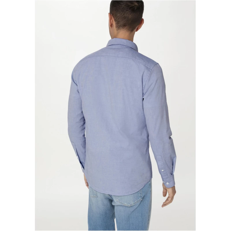 hessnatur Herren Oxford-Hemd Regular aus Bio-Baumwolle - blau - Größe XS (37/38)