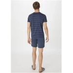hessnatur Herren Pyjama Regular PURE COTTON aus Bio-Baumwolle - blau - Größe 46