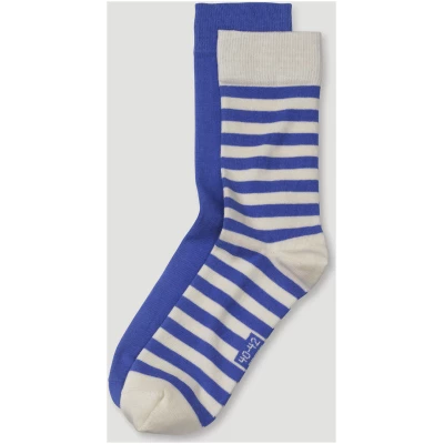 hessnatur Herren-Socken im 2er-Pack aus Bio-Baumwolle - blau - Größe 40-42