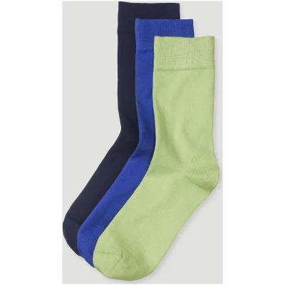 hessnatur Herren-Socken im 3er-Pack aus Bio-Baumwolle - blau - Größe 46-48