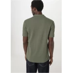 hessnatur Herren Zwirn Polo Shirt Regular aus Bio-Baumwolle - grün - Größe 52