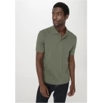 hessnatur Herren Zwirn Polo Shirt Regular aus Bio-Baumwolle - grün - Größe 52