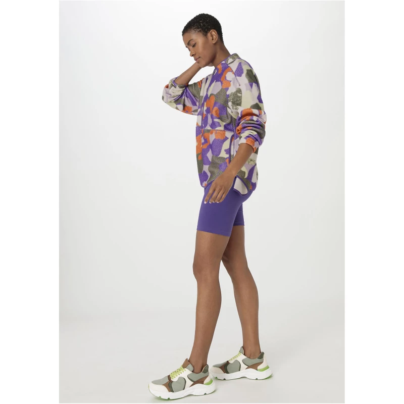 hessnatur Loungewear Fleece Troyer Regular ACTIVE LIGHT aus Bio-Baumwolle - lila - Größe L