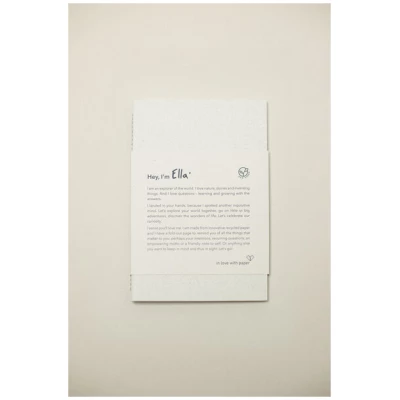 in love with paper Nachhaltiges Notizbuch Ella mit Ausklappseite und 48 blanko Seiten aus Up/Recyclingpapier