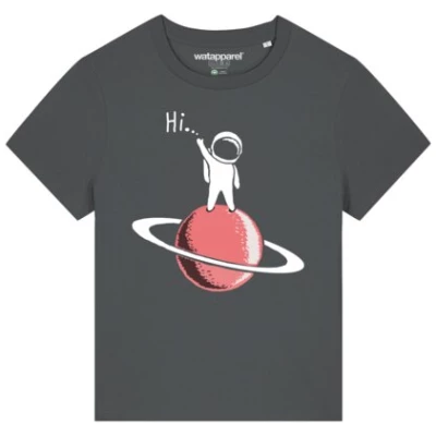 watapparel T-Shirt Frauen Astronaut says Hi