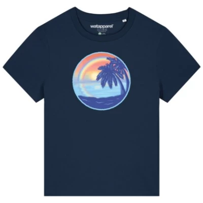 watapparel T-Shirt Frauen Sunset Rainbow