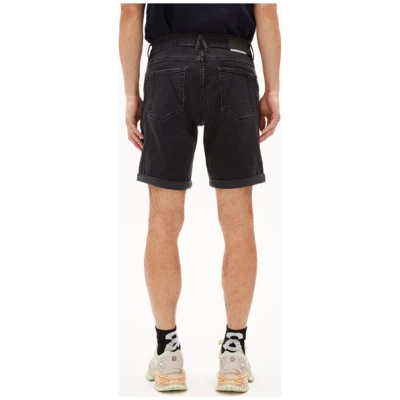 ARMEDANGELS NAAILO BLACK DNM - Herren Jeans Shorts aus recyceltem Baumwoll Mix