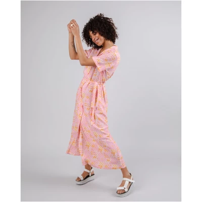 Brava Fabrics Damen vegan Langes Kleid Dizzy Pink