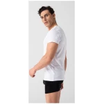 Burnell & Son Unterhemd Herren V-Ausschnitt 3er Pack - T-Shirt Extra Lang mit Kurzarm Slim Fit