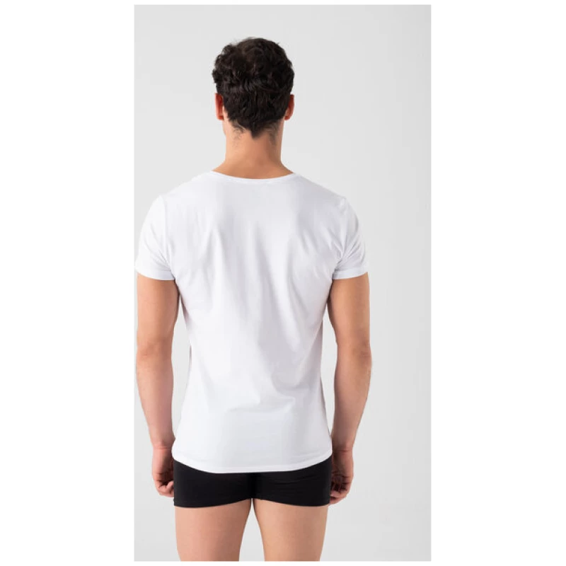 Burnell & Son Unterhemd Herren V-Ausschnitt 3er Pack - T-Shirt Extra Lang mit Kurzarm Slim Fit