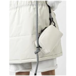 DISTYLED Damen-Umhängetasche, weiße Sommer-Umhängetasche mit Paracord-Schultergurt, farbenfroher anpassbarer Schultergurt
