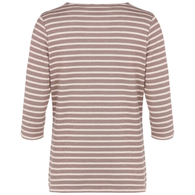 Elkline Damen Sweatshirt Rainbow 3/4 Arm Shirt mit Streifen und Rundhalsauschnitt