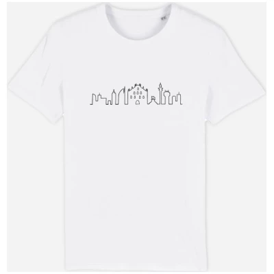 Embroidered Skyline - Milan / Organic Cotton T-shirts
